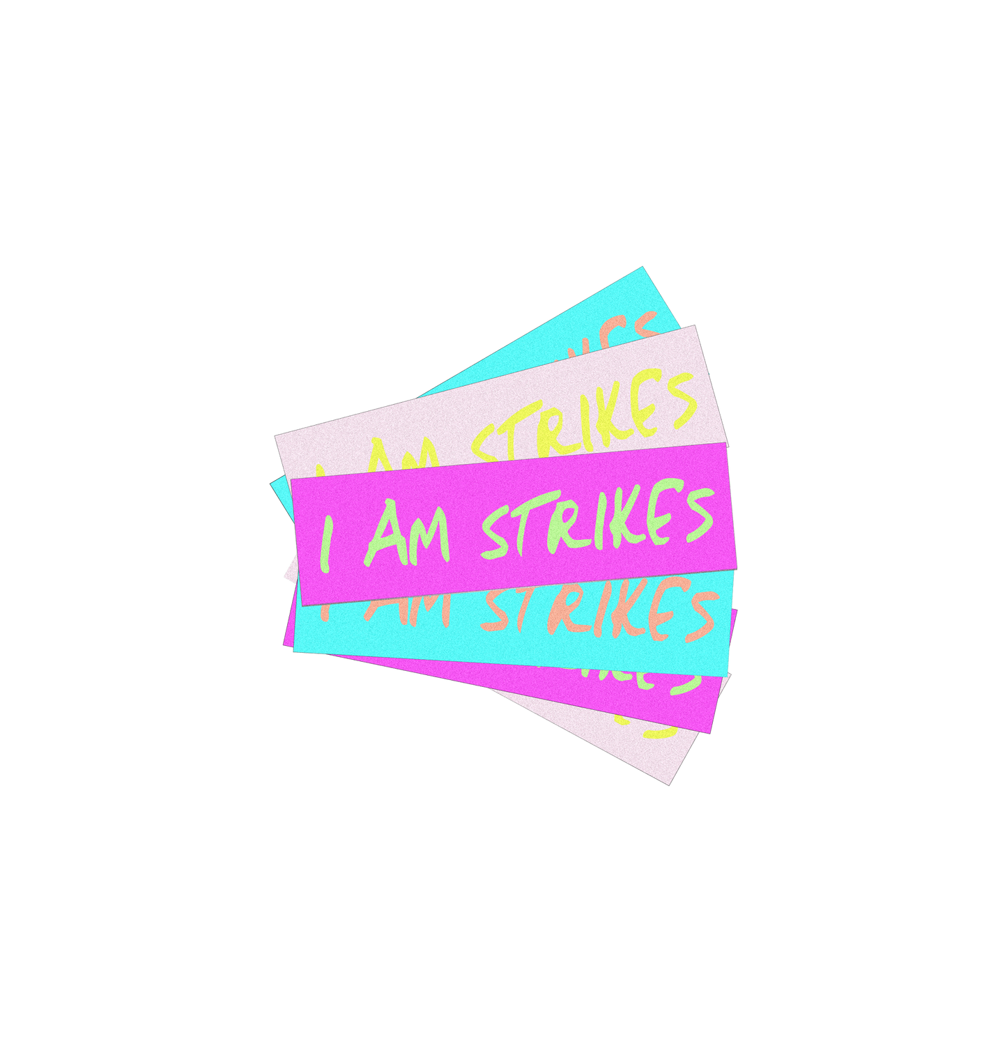 I Am Strikes Neon Stickers