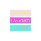 I Am Strikes Neon Stickers