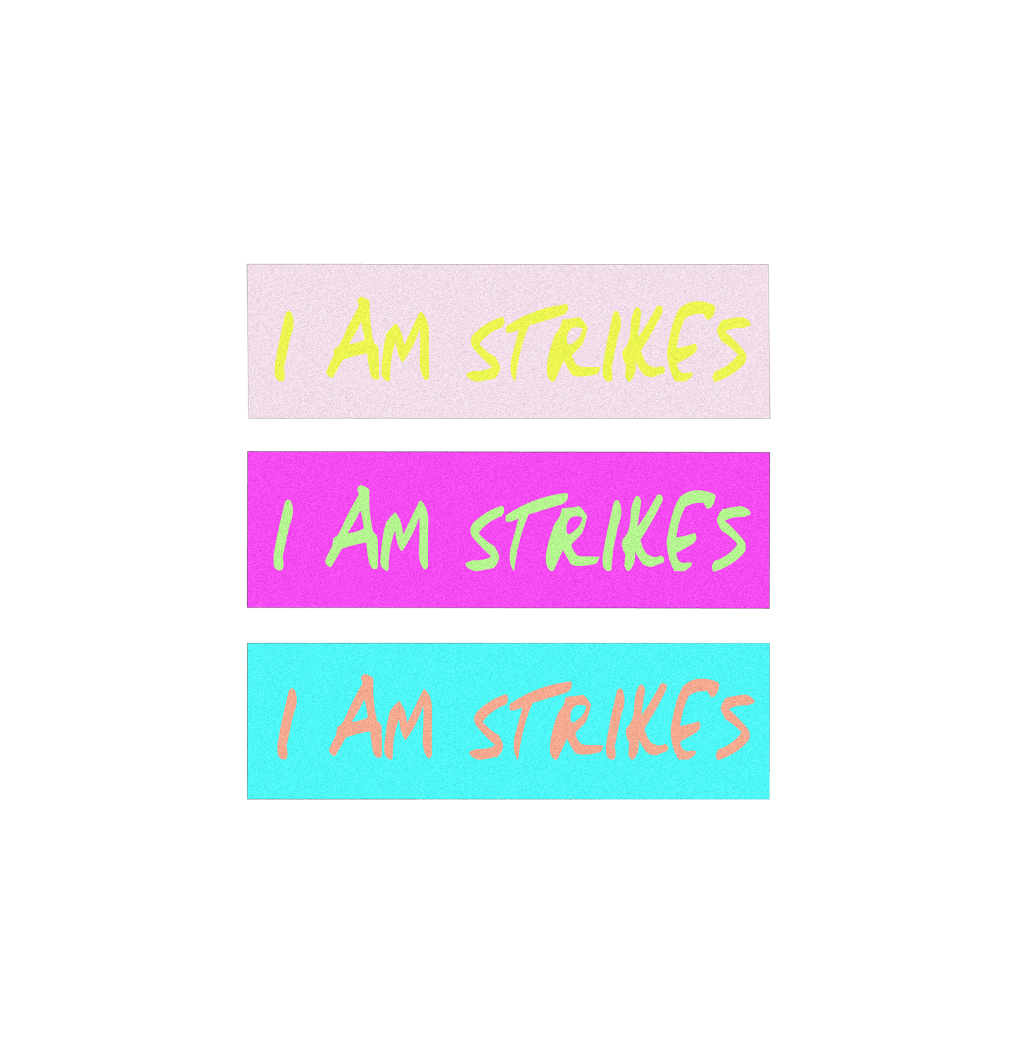 I Am Strikes Neon Stickers